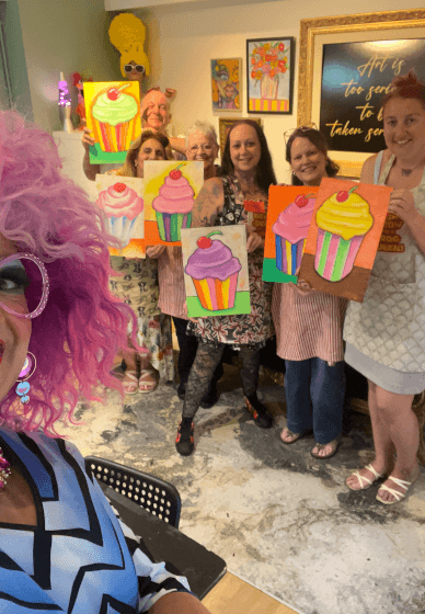 Sassy Sip and Paint with a Drag Queen Workshop