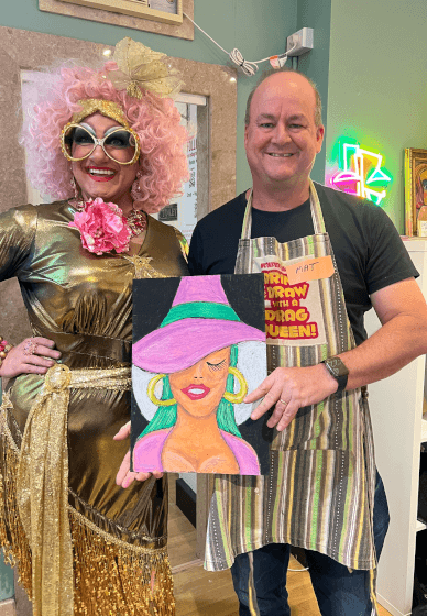 Sassy Sip and Paint with a Drag Queen Workshop