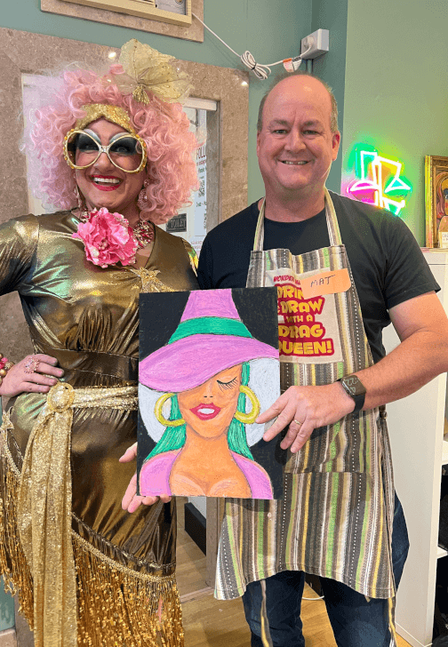 Sassy Sip and Paint with a Drag Queen Workshop
