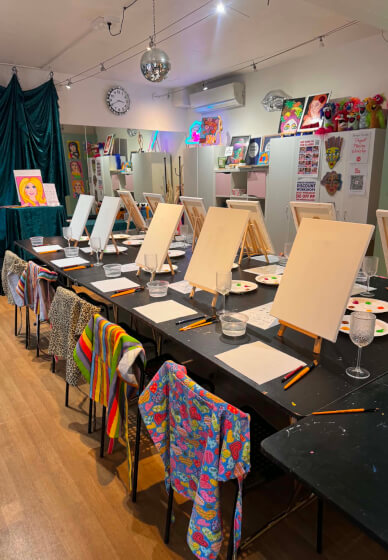 Sassy Sip and Paint with a Drag Queen Workshop