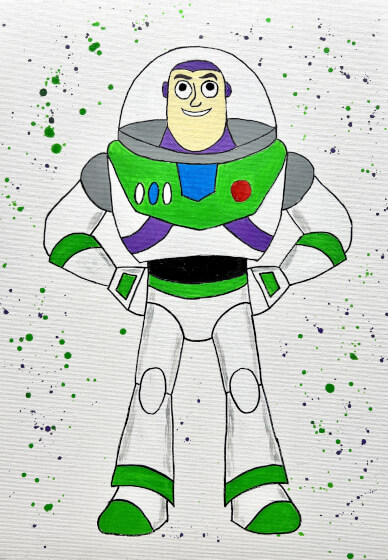 School Holiday Paint Party. Paint Buzz Lightyear