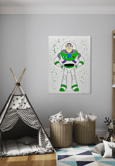 School Holiday Paint Party. Paint Buzz Lightyear
