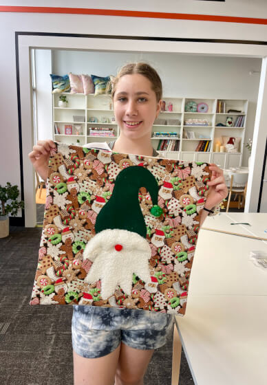 School Holiday Sewing Fun: Santa Pillow Workshop