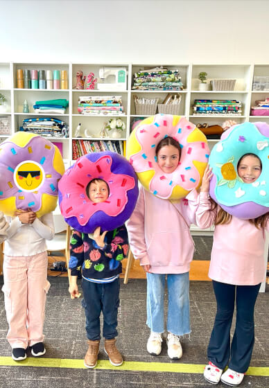 School Holiday Doughnut Cushion Sewing Workshop