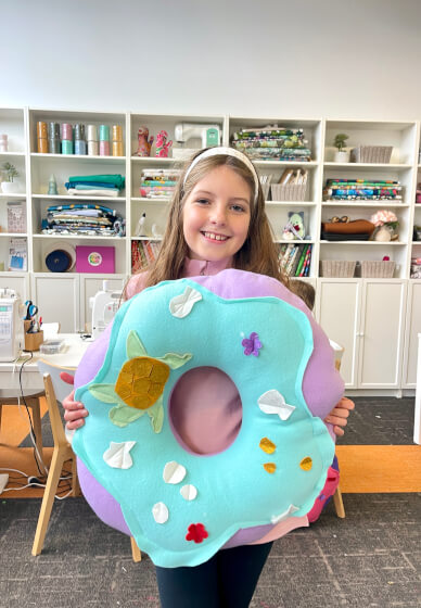 School Holiday Doughnut Cushion Sewing Workshop