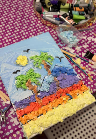 School Holiday Workshop: Textured Paper Art