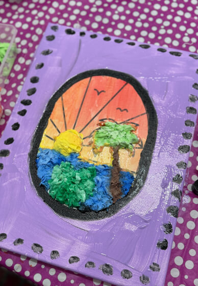 School Holiday Workshop: Textured Paper Art