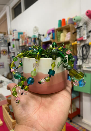 School Holiday Workshop: Upcycled Beaded Forever Plants