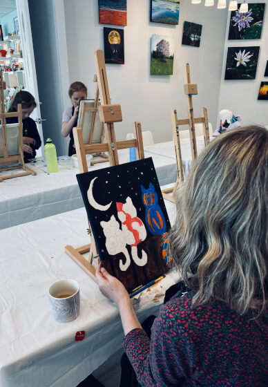 School Holidays Acrylic Painting Workshop: Meow