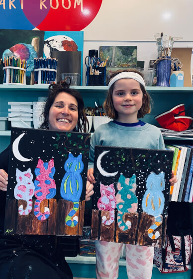 School Holidays Acrylic Painting Workshop: Meow