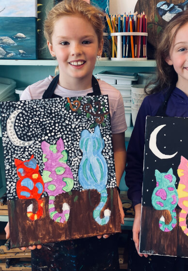 School Holidays Acrylic Painting Workshop: Meow