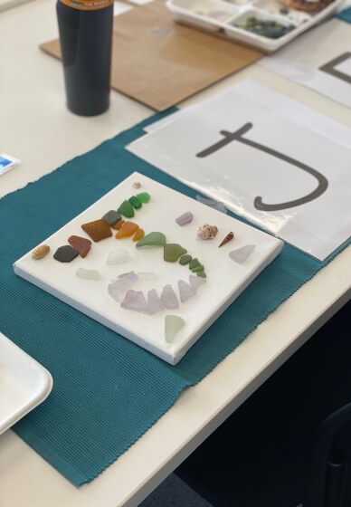 Sea Glass Artwork Class for Kids