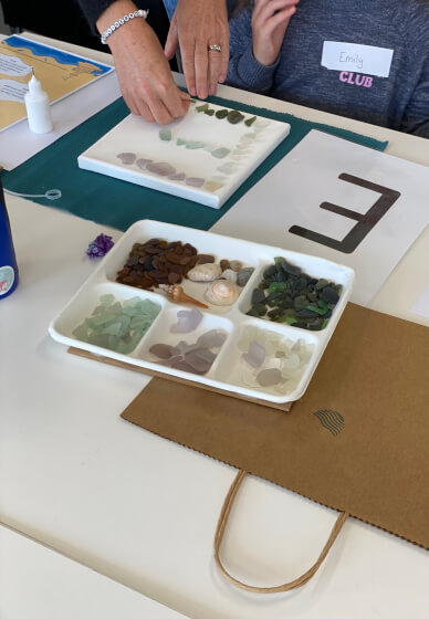Sea Glass Artwork Class for Kids