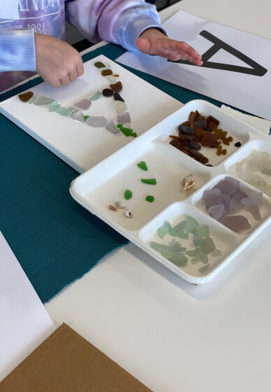 Sea Glass Artwork Class for Kids
