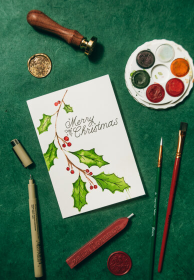 Self-Guided Christmas Card Workshop