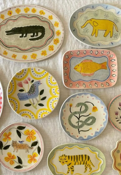 Semi-guided Pottery Painting Workshop