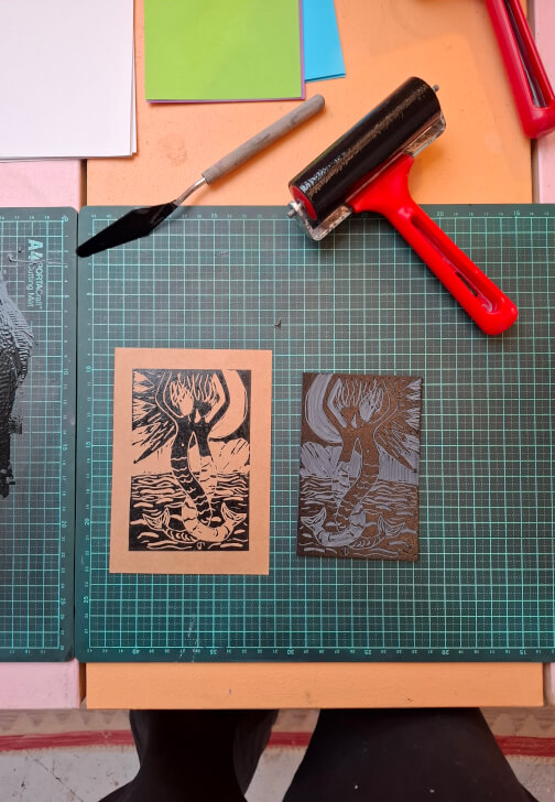 Signs of the Zodiac Lino Print Class
