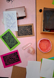 Signs of the Zodiac Lino Print Class