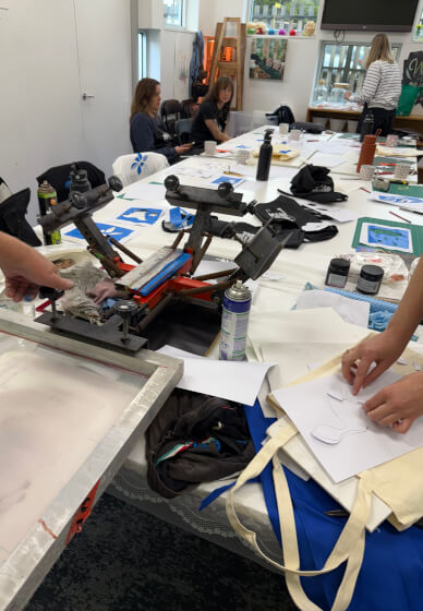 Silk Screen Printmaking Class
