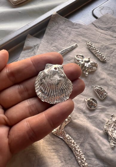 Silver Pendant or Earrings Workshop: Casting Nature Into Silver