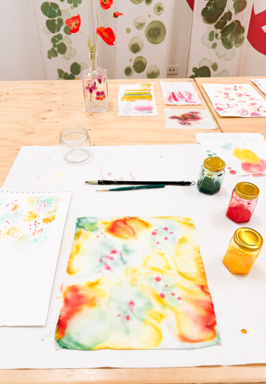 Simple Silk Painting Workshop for Beginners