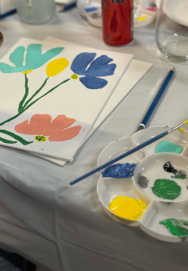 Sip and Paint Class: Creative Freedom on Canvas