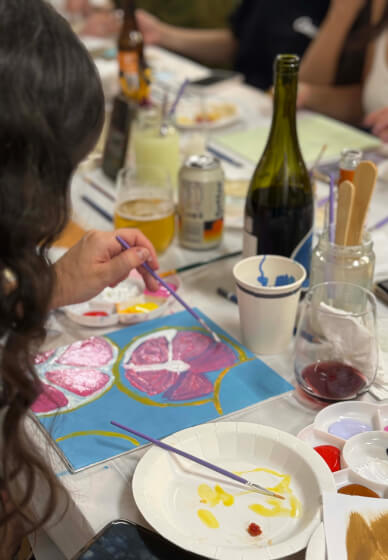 Sip and Paint Class: Creative Freedom on Canvas