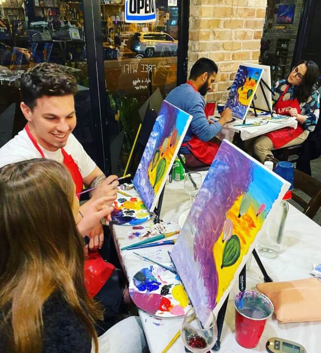 paint and sip class