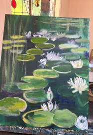 Sip and Paint Class with Paella: The Lotus Pond
