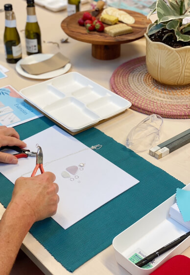 Sip and Sea Glass Jewellery or Artwork Workshop