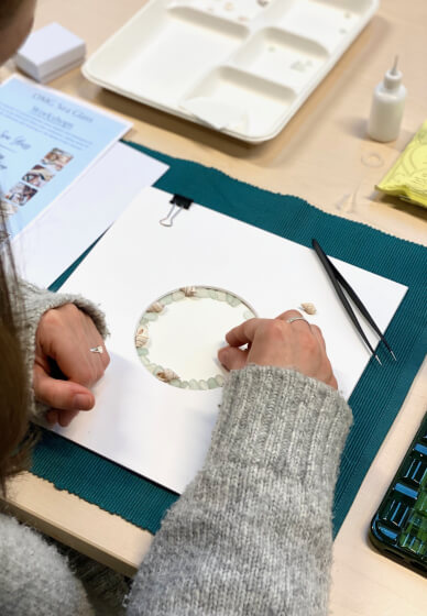 Sip and Sea Glass Jewellery or Artwork Workshop