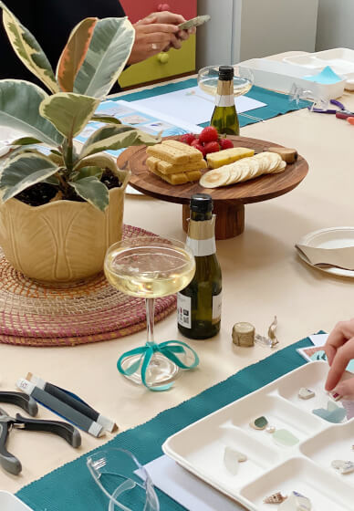 Sip and Sea Glass Jewellery or Artwork Workshop