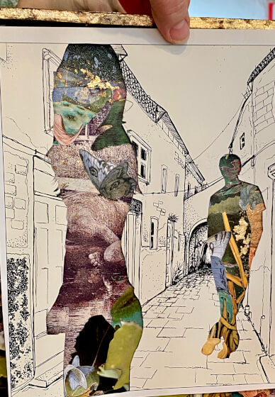 Sip and Snip Collage Workshop (at Montsalvat Arts, Eltham)