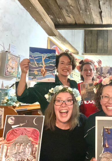 Sip and Snip Collage Workshop (at Montsalvat Arts, Eltham)