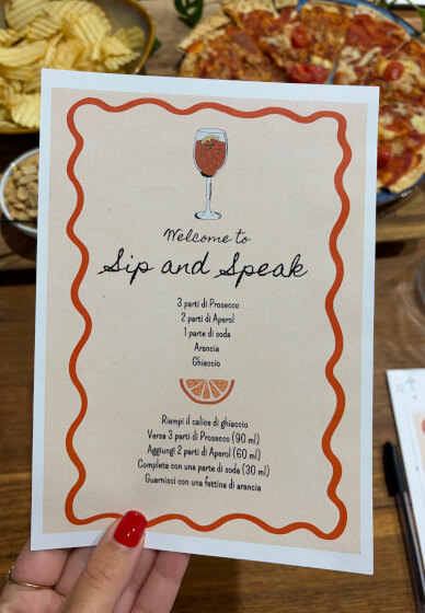 Sip and Speak: Spritz and Learn Italian Workshop
