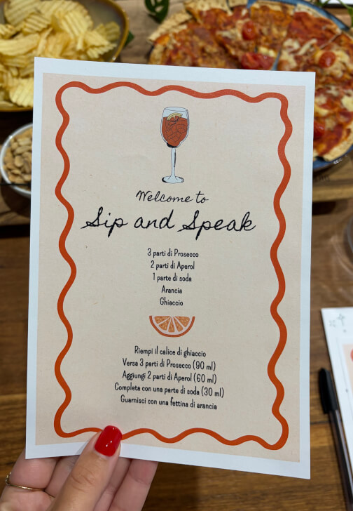 Sip and Speak: Spritz and Learn Italian Workshop