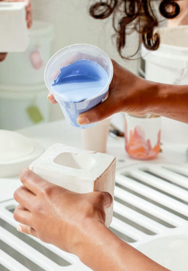 Slipcasting Ceramic Workshop: Marble Glaze