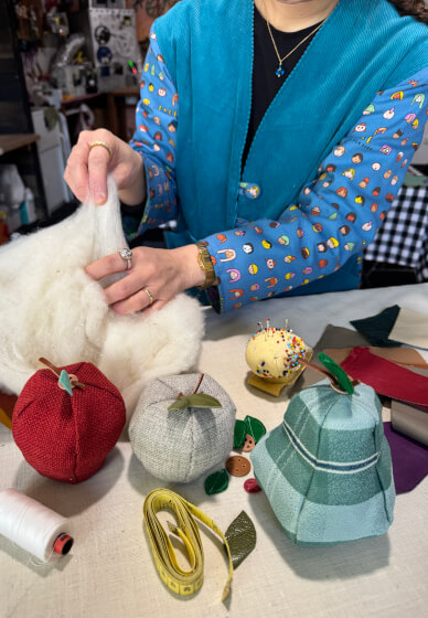 Slow Stitch Workshop with Izumi Sew a Little Fruit