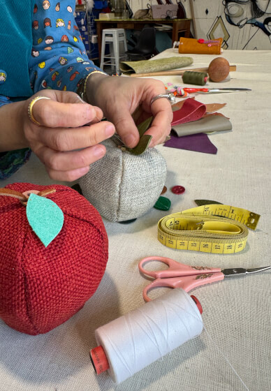 Slow Stitch Workshop with Izumi Sew a Little Fruit