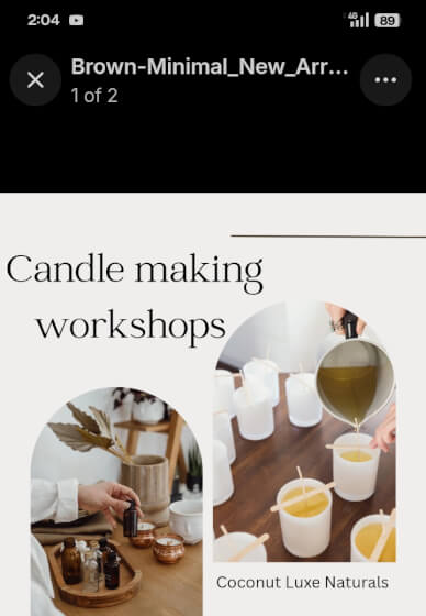 Soy Candle Making Workshop