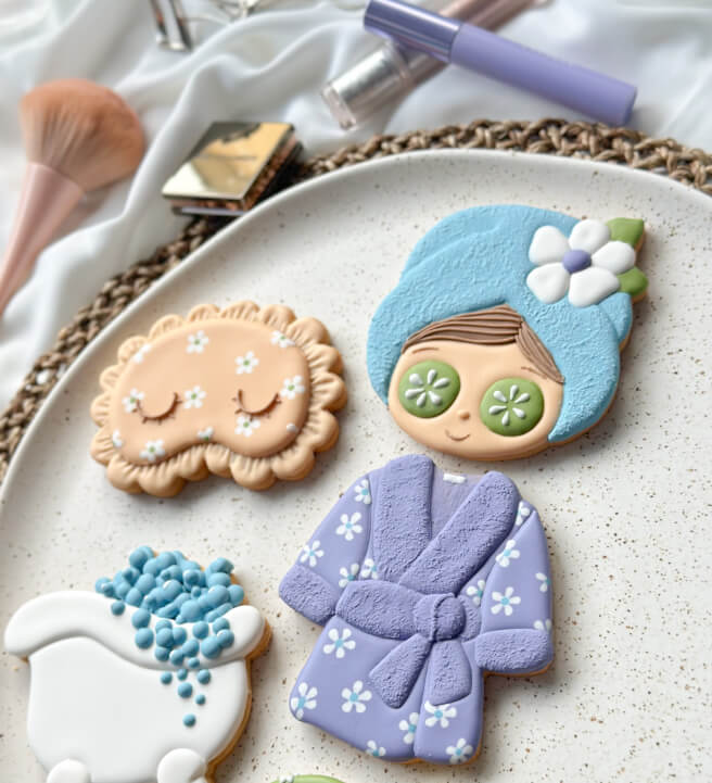 Spa Themed Royal Icing Cookie Class