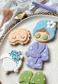 Spa Themed Royal Icing Cookie Class