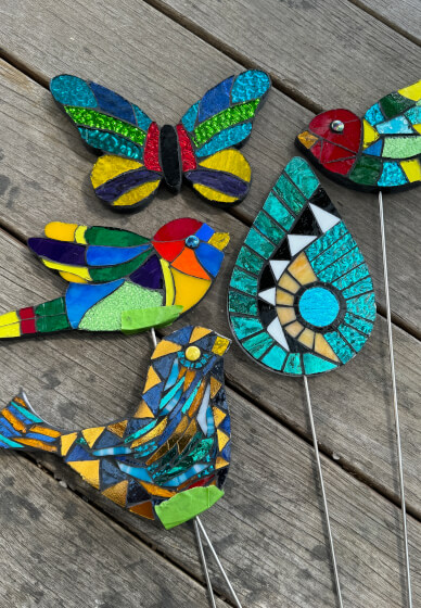 Stained Glass Garden Mosaic Course