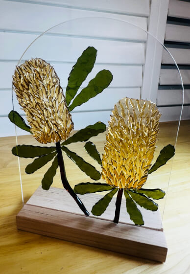 Stained Glass Mosaic Class: Beautiful Banksias
