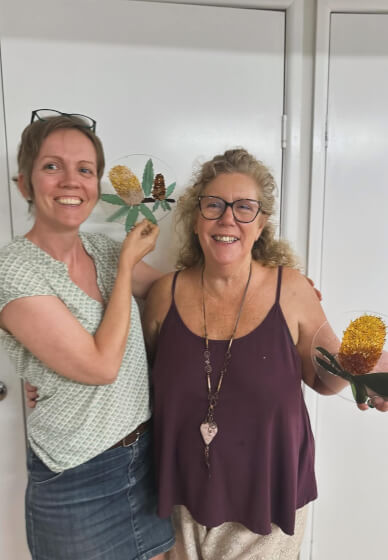 Stained Glass Mosaic Class: Beautiful Banksias