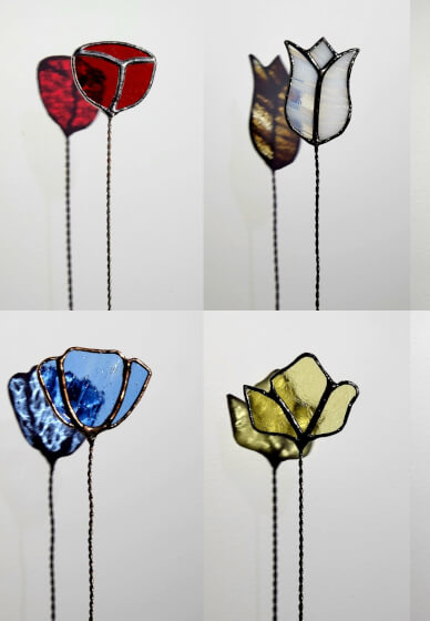 Stained-Glass Stemmed Flower Tutorial Video
