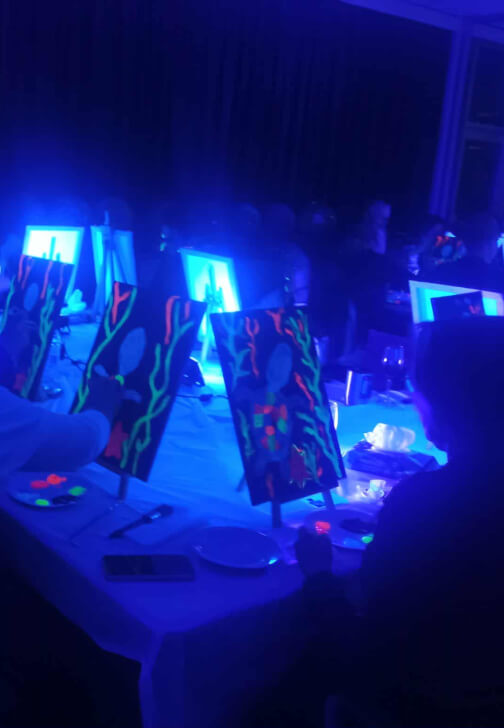 Starry Night Dragonfly Glow in the Dark Paint, Sip and Sky Tour