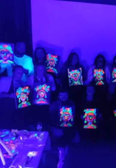 Starry Night Dragonfly Glow in the Dark Paint, Sip and Sky Tour