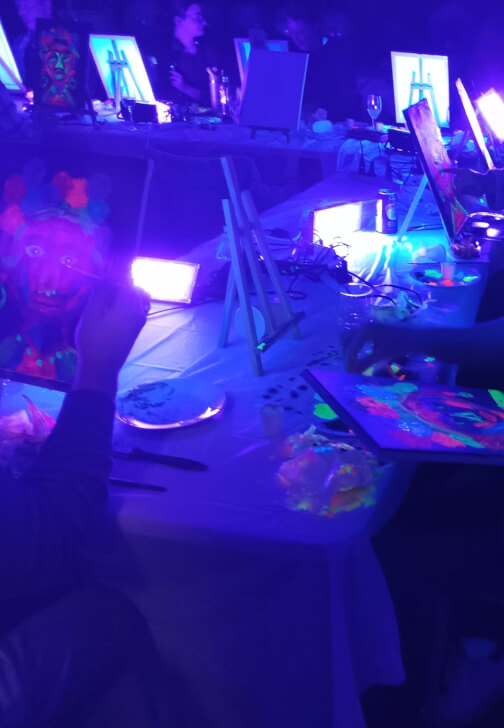 Starry Night Dragonfly Glow in the Dark Paint, Sip &Sky Tour