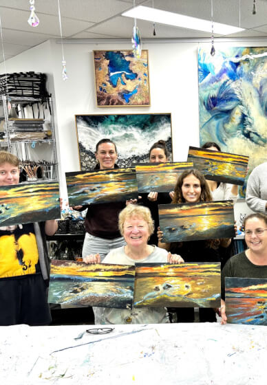 Step-by-Step Acrylic Painting Workshop: Seascape Sunset